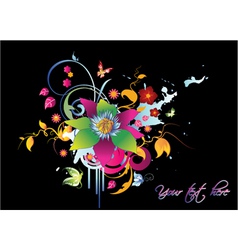 Watercolor floral background vector image