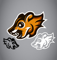 Wild Squirrel head brown logo 2902 vector image