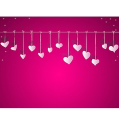 Valentine day background with hearts vector image