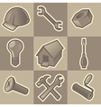 Monochrome construct icons vector image