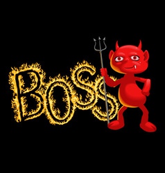 Boss - a demon vector image