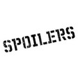 Spoilers rubber stamp vector image