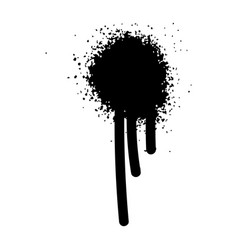 Multiple black ink drops and splashes vector image