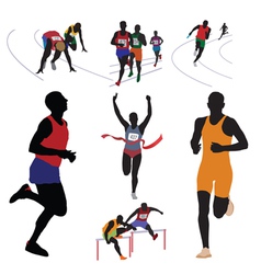 Runners vector image
