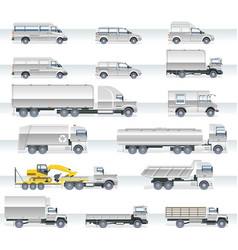 Transport icons vector image