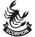 Scorpion label vector image