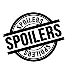 Spoilers rubber stamp vector image