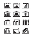 Industrial and commercial warehouses vector image