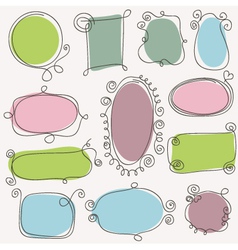 Hand drawn frames vector image