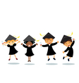 Happy graduates vector image