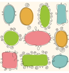 Hand drawn frames vector image