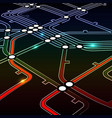 Perspective background of metro scheme vector image