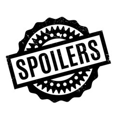 Spoilers rubber stamp vector image