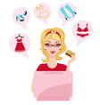Online shopping vector image