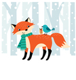 Woodland Christmas time vector image