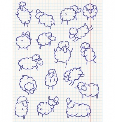 Sheep set vector image
