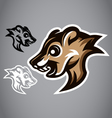 Wild Squirrel head gray logo 2901 vector image