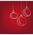 Christmas balls - hand drawn vector image