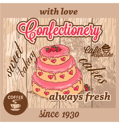 Confectionery dessert menu Confectionery dessert menu vector image