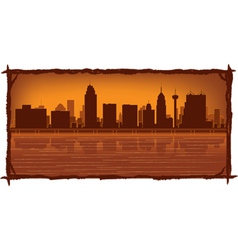 San antonio skyline vector image