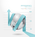 Infographic blue arrow diagram chart vector image
