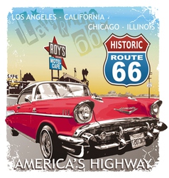 Route66 Classic car vector image