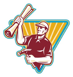 Carpenter symbol vector image