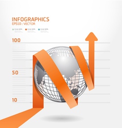 Infographic arrow diagram chart vector image