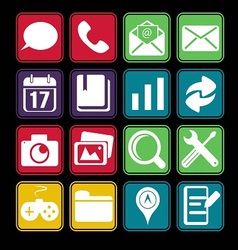 Mobile Phone Icon Basic Style vector image