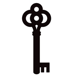 Skeleton key silhouette two Skeleton key silhouette two vector image