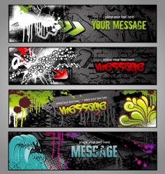 Graffiti banners vector image