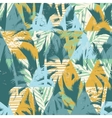 Seamless exotic pattern with palm leaves on vector image