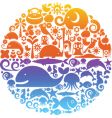 Animal silhouettes vector image