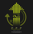 Infographics set dots arrows Modern style vector image