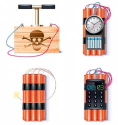 Explosive icon set vector image