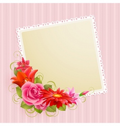Flowers and place for text vector image