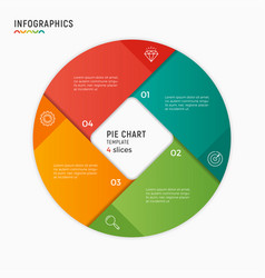 Circle chart infographic template 4 Circle chart infographic template 4 vector image