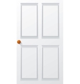 Modern white door vector image