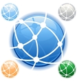 Network icon in blue on isolated white background vector image