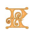 Golden letter r vector image