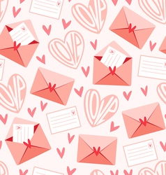 Love letters pattern vector image