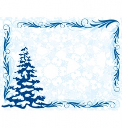 Winter frame vector image