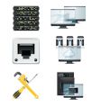 Computer icon set vector image