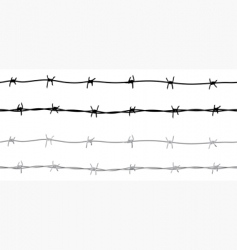 Barbed wire border vector image