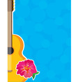 Guitar hibiscus vector image