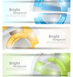 Set of tech banners vector image