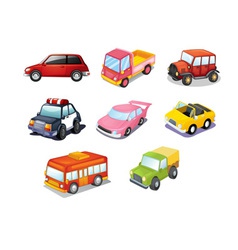 Cars isolated on white vector image