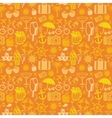 Seamless pattern with summer icons vector image