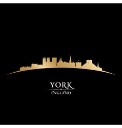 York England city skyline silhouette vector image
