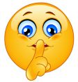 Hush emoticon vector image